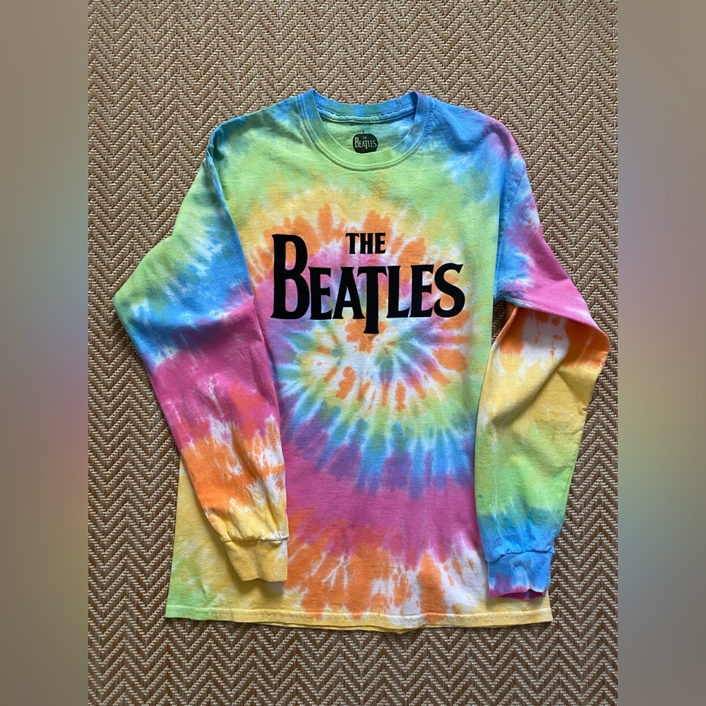 The Beatles Unisex Long Sleeve Tie Dye Shirt Size Medium